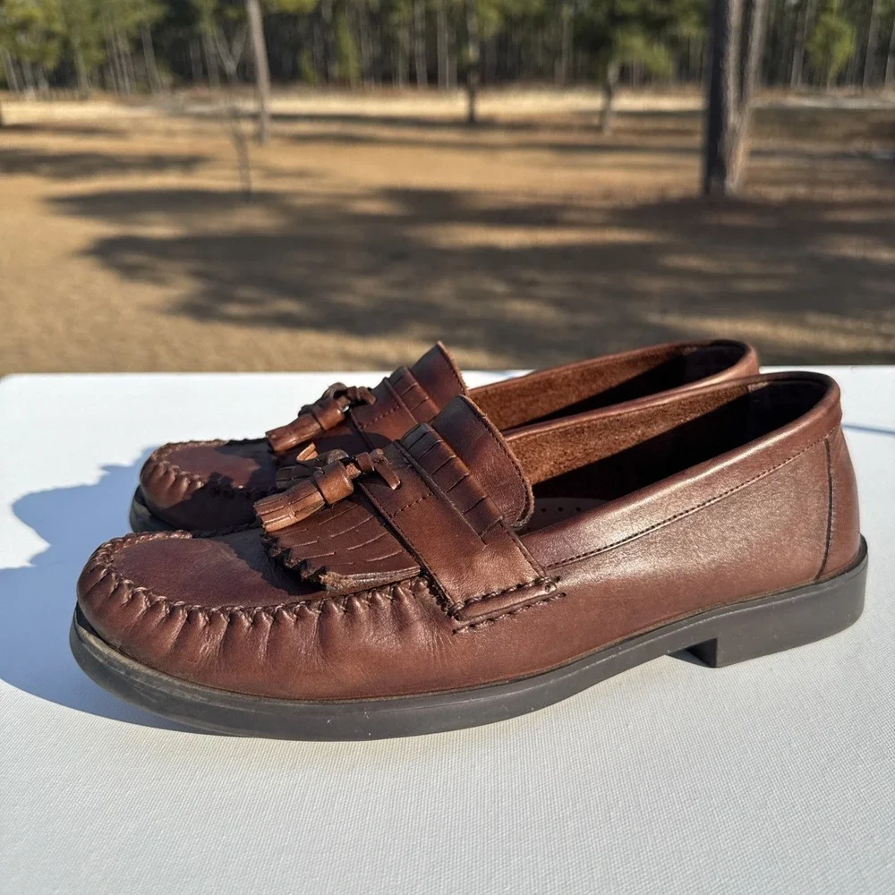 Giorgio Brutini Loafers Mens 9M Brown‎ Leather Princeton Tassel Dress Shoes